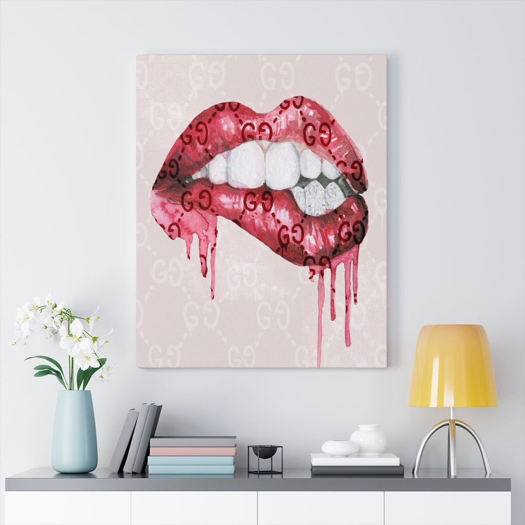 Designer Kisses Canvas Print