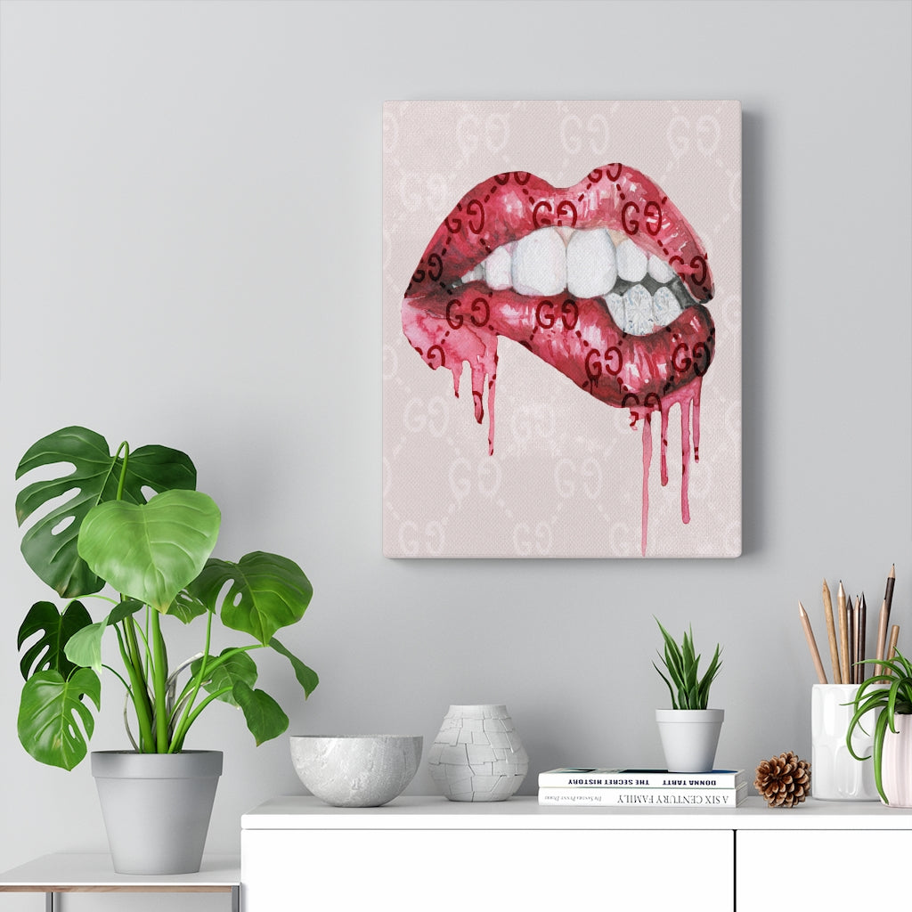 Designer Kisses Canvas Print